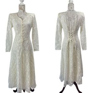 All That Jazz White Sheer Lace Maxi Dress